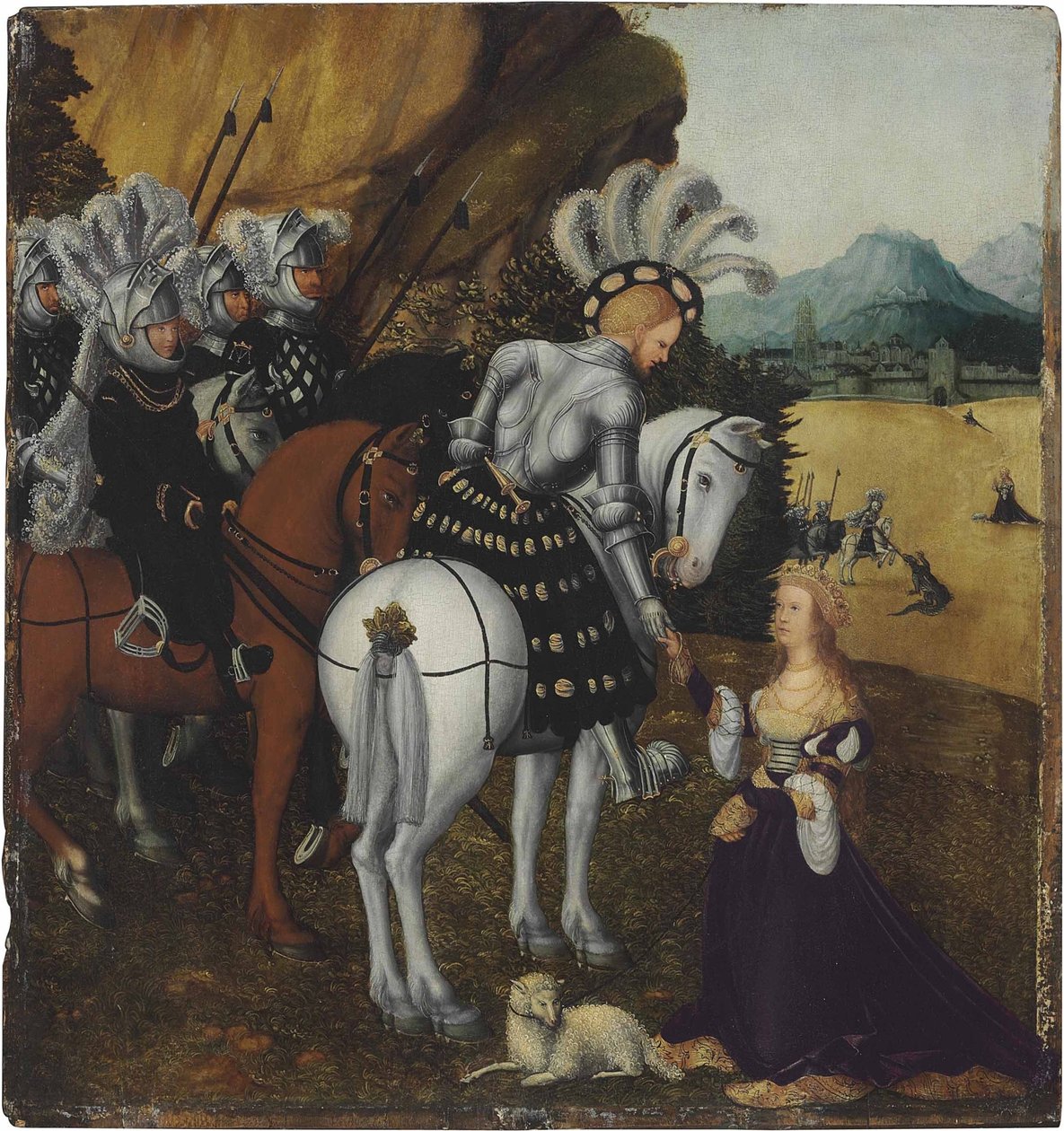 Kaiser Maximilian I. als heiliger Georg von workshop of Lucas Cranach the Elder