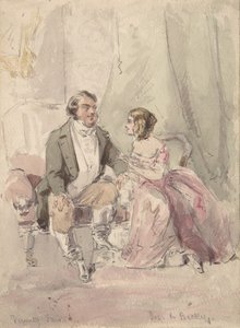 Szene aus Vanity Fair: Jos und Becky, 1848-80 von Jerry Barret