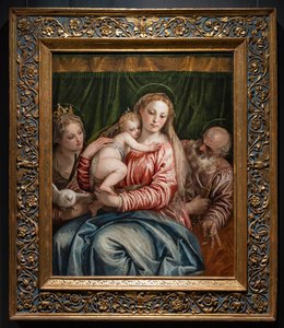 Madonna und Jesuskind zwischen St. Katharina von Alexandrien und Petrus von (1528 88) Veronese