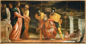 Der Hauptmann von Kapernaum, der Jesus bittet, seinen gelähmten Diener zu heilen