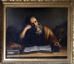 Der heilige Markus schreibt das Evangelium - zugeschrieben Veronese, Kirche von La Turbie