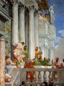 Die Hochzeit zu Kana (Detail: Säulen und Balkon) von Veronese