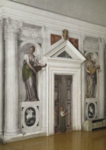 Ansicht des kreuzförmigen Raums (sala a crociera), um 1561 (Fresko)