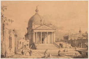 Veduta Ideata mit San Simone Piccolo, ca. 1735