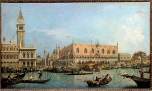 Le Mole, Blick vom Becken des Markusplatzes in Venedig