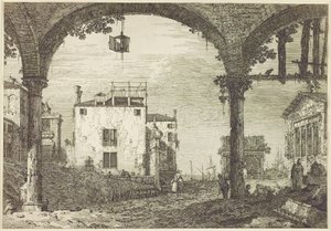 Le Portique a la Lanterne, ca. 1744 von Canaletto