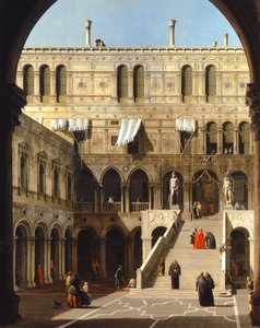 Venedig, der Dogenpalast, die Scala dei Giganti, ca. 1740 von Canaletto