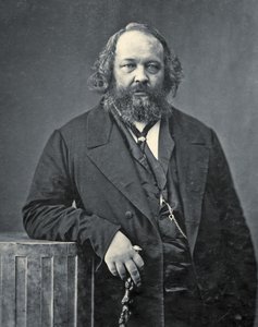 Porträt von Michail Alexandrowitsch Bakunin, um 1860 (s/w Foto)