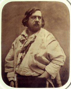 Porträt des französischen Schriftstellers Theophile Gautier (1811-1872) in der weißen Bluse, Fotografie von Felix Tournachon dit Nadar (1820-1910) 1854 von Nadar