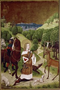 Die Bekehrung des Heiligen Hubertus von (active c.1463 c.1490) Master of Wilten
