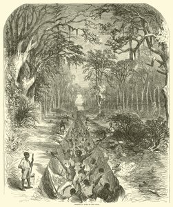 Neger bei der Arbeit am Kanal, März 1863 von (after) American School