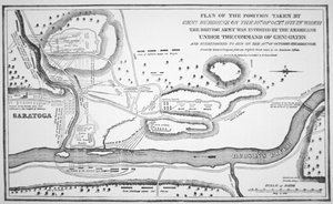 Plan der Schlacht von Saratoga, Oktober 1777