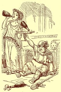 Bacchanalische Gruppe, von einer sehr alten Vase, Illustration aus 