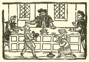 Illustration für The Roxburghe Ballads (Holzschnitt) von (after) English School