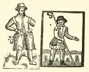 Illustration für The Roxburghe Ballads (Holzschnitt) von (after) English School