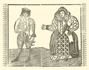 Illustration für The Roxburghe Ballads (Holzschnitt) von (after) English School