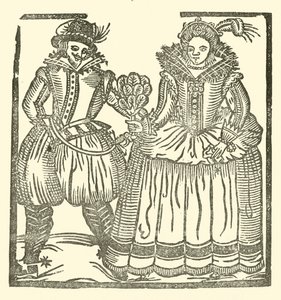 Illustration für The Roxburghe Ballads (Holzschnitt) von (after) English School