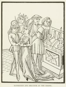 Raymondin und Melusine in der Kapelle von (after) English School