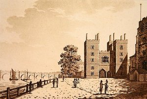 Ansicht des Lambeth Palace, ca. 1800 von (after) English School