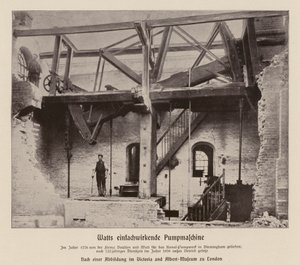 Boulton & Watt Einzylinder-Pumpmaschine von (after) English photographer
