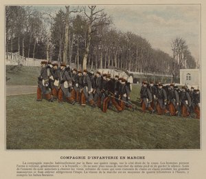 Infanteriekompanie im Marsch von (after) French Photographer