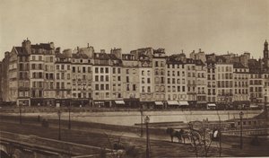 Quai Le Pelletier um 1855, jetzt Teil des Quai de Gesvres von (after) French Photographer