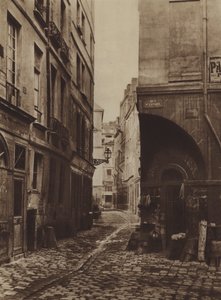 Rue des Marmousets im Jahr 1864, aufgenommen von der Rue Saint-Landry, war am Standort des neuen Hôtel-Dieu von (after) French Photographer