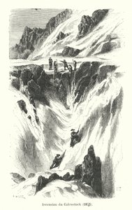 Aufstieg des Galenstocks von (after) French School