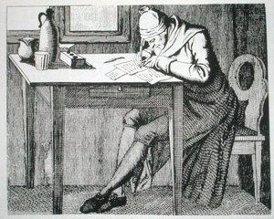 Gaspard Lavater (1741-1801) in seinem Arbeitszimmer (Kopie einer Illustration aus 