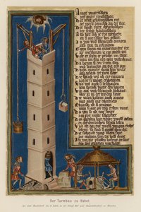Der Bau des Turms von Babel von (after) German School