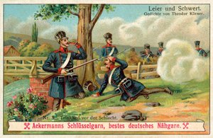 Trinklied vor der Schlacht (Chromolithographie) von (after) German School