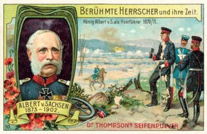 König Albert von Sachsen als General im Deutsch-Französischen Krieg von (after) German School