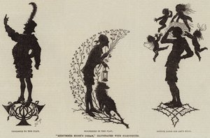 Ein Sommernachtstraum, illustriert mit Silhouetten (Gravur) von (after) German School