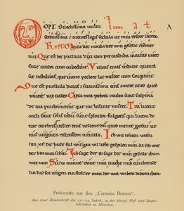 Seite aus der Carmina Burana von (after) German School