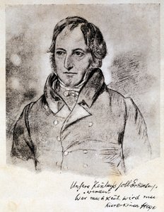 Porträt von Georg Wilhelm Friedrich Hegel (1770-1831), deutscher Philosoph und Idealist. Gravur nach einer Zeichnung von G. Hensel.