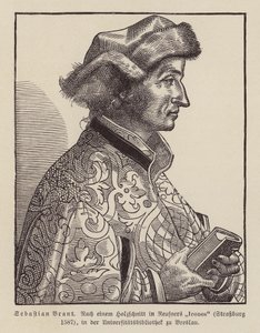 Sebastian Brant, deutscher Renaissance-Humanist und Satiriker von (after) German School