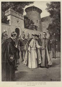 Papst Leo XIII. im Winter seiner Tage (Stich) von (after) Italian School