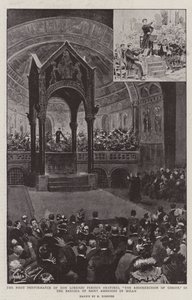 Die erste Aufführung von Don Lorenzo Perosis Oratorium "Die Auferstehung Christi" in der Basilika von San Ambrogio in Mailand