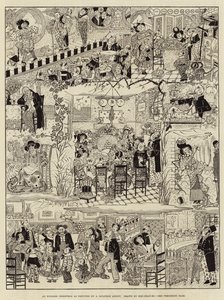 Ein englisches Weihnachten, dargestellt von einem japanischen Künstler (Stich) von (after) Japanese School