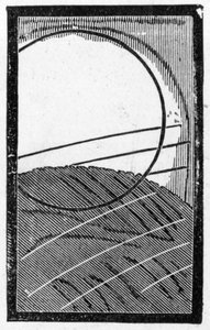 Japanische Spielkarte mit Bild des aufgehenden Mondes von (after) Japanese School