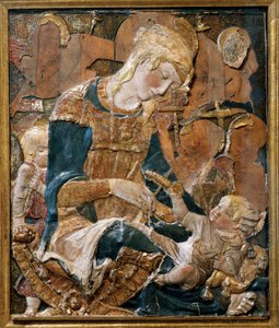 Madonna mit Kind, Basrelief von (attr. to) Donatello