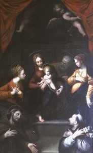 Madonna mit Kind und St. Joseph und anderen Heiligen