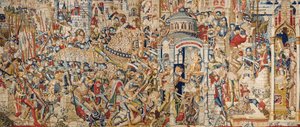 Der Trojanische Krieg: Die Zerstörung von Troja, ca. 1470 (Wandteppich)