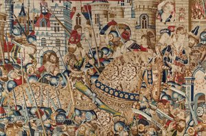 Der Trojanische Krieg: Die Zerstörung von Troja, um 1470 von (fl.1450 75) Master of Coetivy