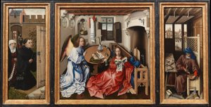 Verkündigungstriptychon (Merode-Altar) von 13758 1444 Master of Flemalle
