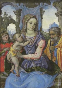 Madonna mit Kind und Heiligem Josef und einem Engel, ca. 1490 von 1476 1524 Capponi