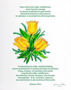 Der Strauß Tulpen von Rosental für Ruhe, Freude, Frieden, Sicherheit und Dankbarkeit