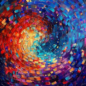 Abstrakte Kunst mit Acrylfarben für online gerahmte Wandkunst Drucke von F. Abderrahim