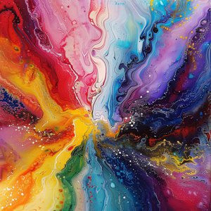 Abstrakte Kunst mit Acrylfarben auf Leinwand für Wanddekoration