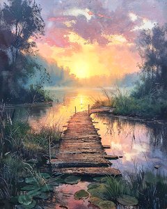 Schöne Landschaft bei Sonnenaufgang von F. Abderrahim